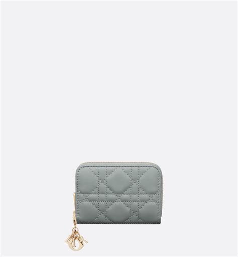 lady dior cloud blue small|Small Lady Dior Voyageur Coin Purse Cloud Blue Cannage Lambskin .